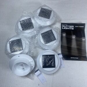 Bell+Howell Gutter Lights Solar Powered Outdoor LED Set of 6 Weatherproof White